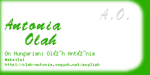 antonia olah business card